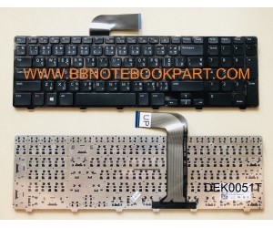 Dell Keyboard คีย์บอร์ด Inspiron 17R N7110  Vostro 3750   ภาษาไทย อังกฤษ